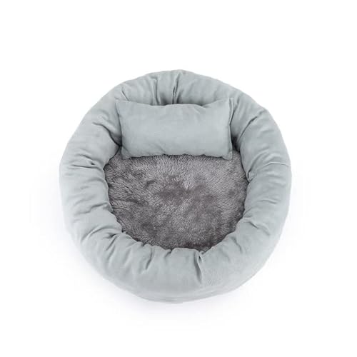 MOLUO Hundebett, rundes Plüsch-Sofakissen mit Kissen, warmes Winter-Katzenbett, Hundezubehör MOLUO Hundebett, rundes Plüsch-Sofakissen mit Kissen, warmes Winter-Katzenbett, Hundezubehör von MOLUO