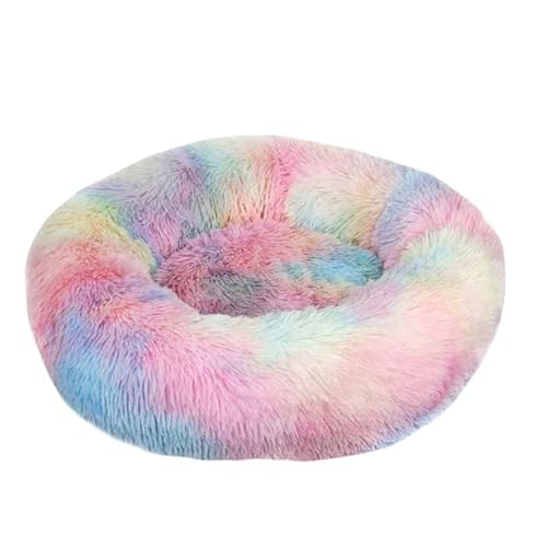 MOLUO Rundes Haustier-Hundebett, Winter, warmes Hundekissen, mittelgroße, große Hunde, weiche, Flauschige Zwinger, waschbare Plüsch-Katzenbett, Hunde-Sofa-Matte von MOLUO