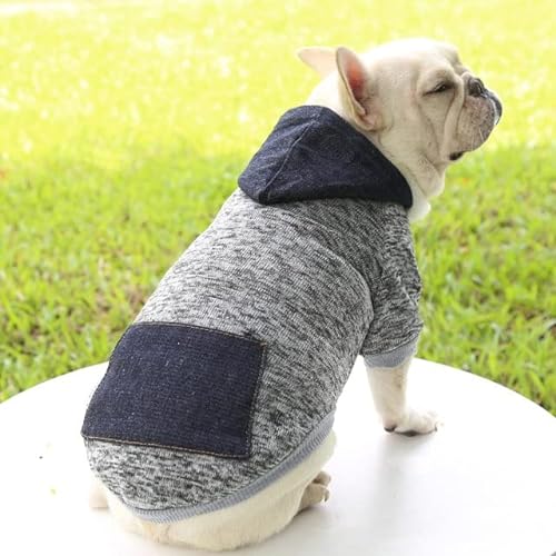 Winter-Hunde-Hoodie-Sweatshirts mit Taschen, Baumwolle, warme Hundekleidung für kleine Hunde, Chihuahua, Mantel, Kleidung, Welpen, Haustiere, Katze von MOLUO