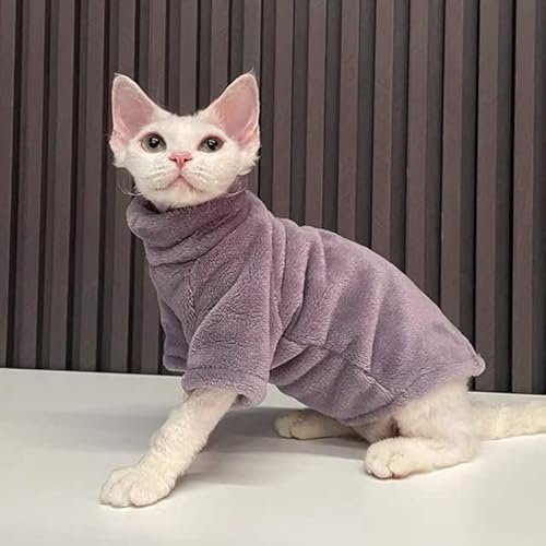 Winter-Katzenkleidung für warme Hoodies Haustiere verdicken Mantel Kätzchen Kostüme Jacke Chihuahua Herbst doppelseitig Plus Samt von MOLUO