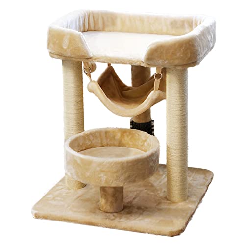 Kratzbaum-Turm, großes Bett, Katzen-Klettergerüst, Katzentoilette, Katzenbaum, eine winterwarme große Katzen-Sprungplattform, Säule, Katzenturm für Zimmerkatzen von MOLVUS