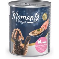 MOMENTS Adult 6x220g Huhn mit Lachs & Spinat von MOMENTS