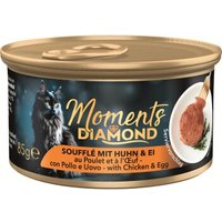 MOMENTS Diamond Nassfutter Katze, Adult, Soufflé Huhn mit Ei 12x85 g von MOMENTS
