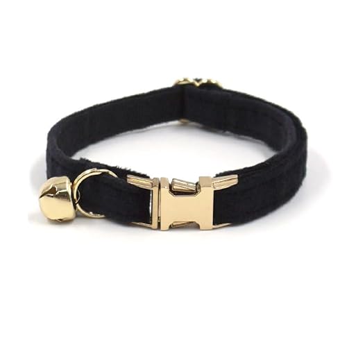 Personalisiertes Katzenhalsband mit Namensschild, verstellbares Samt Katzenhalsband mit Glocke, Haustier Halsband mit Name Telefonnummer Gravierte ID Tags von MOMGEGE