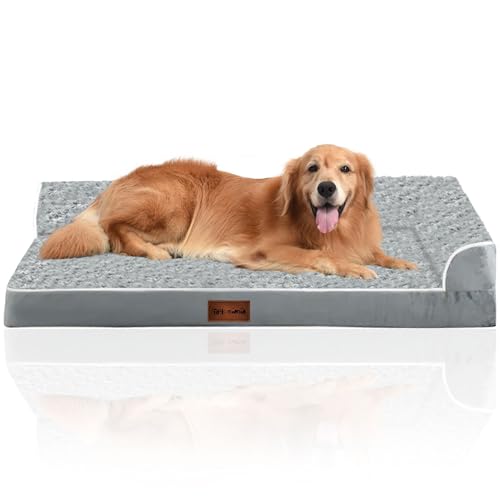 MOMO PET Hundebetten für große Hunde - orthopädische Hundebetten - wasserdichtem Futter - Rutschfester Unterseite - wasserdichtes Hundesofa mit abnehmbarem - waschbarem Bezug (XL: 107 x 81 x 18 cm) von MOMO PET