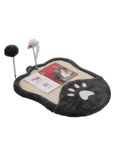 MON AMI LUKI - Katzenkratzer mit 2 Spielzeugen – 41 x 33 x 2 cm – Anthrazit – Katze – 41 x 33 x 2 cm MON AMI LUKI - Katzenkratzer mit 2 Spielzeugen – 41 x 33 x 2 cm – Anthrazit – Katze – 41 x 33 x 2 cm von MON AMI LUKI
