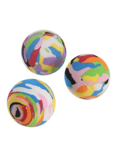 MON AMI LUKI - Katzenspielzeug, Ball, mehrfarbig, 3 Stück – für Katzen – 100 % Synthetik von MON AMI LUKI