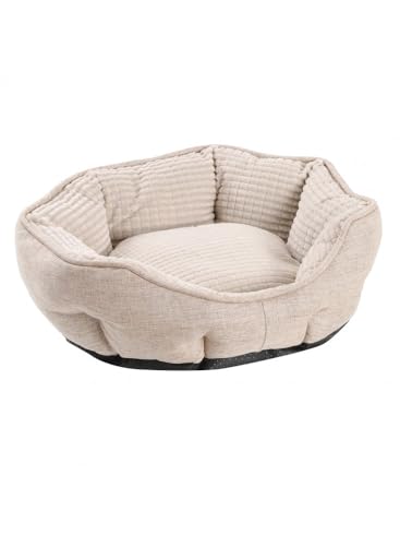 MON AMI LUKI - Korb oval, weich, rutschfest, für Hunde, 45 x 40 x 16 cm, Beige von MON AMI LUKI