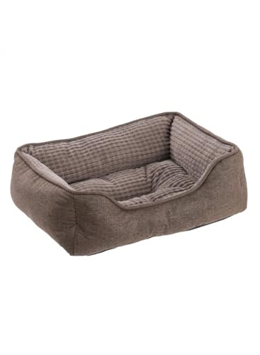MON AMI LUKI - Rechteckiger Korb, weich, rutschfest, Braun – Hund – 75 x 58 x 17 cm von MON AMI LUKI