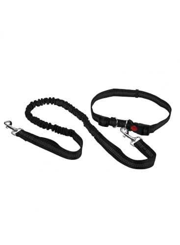 MON AMI LUKI - Set mit Freisprecheinrichtung, schwarz, ausziehbar von 120 bis 180 cm, verstellbarer Gürtel von 65 bis 120 cm, Gurtbreite – Schwarz – Hund – 180 cm MON AMI LUKI - Set mit Freisprecheinrichtung, schwarz, ausziehbar von 120 bis 180 cm, verstellbarer Gürtel von 65 bis 120 cm, Gurtbreite – Schwarz – Hund – 180 cm von MON AMI LUKI