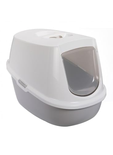 MON AMI LUKI - Toilettenhaus Confort Complete – mit Filtration und Trape – Ecru – Katze – 50 x 35 x 40 cm von MON AMI LUKI
