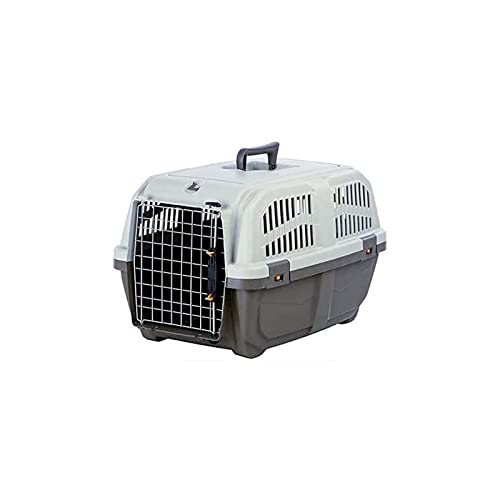 Mondo Viro Transportbox für Hunde und Katzen aus Polypropylen mit Metalltür mit Sicherheitsverschluss Doppelhebel: Entspricht den Standards für den Lufttransport in zwei Größen (Medium 60 x 40 x 39 h von MONDO VIRO un mondo a casa tua