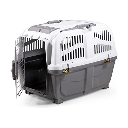 Mondo Viro Transportbox für Hunde und Katzen aus Polypropylen mit Metalltür mit Sicherheitsverschluss Doppelhebel: Entspricht den Standards für den Lufttransport in zwei Größen (Large 68 x 48 x 51 h Mondo Viro Transportbox für Hunde und Katzen aus Polypropylen mit Metalltür mit Sicherheitsverschluss Doppelhebel: Entspricht den Standards für den Lufttransport in zwei Größen (Large 68 x 48 x 51 h von MONDO VIRO