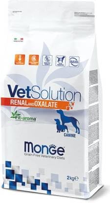 MONGE Vetsolution Cane Renal und Oxalat KG. 2 Trockenfutter für Hunde von MONGE