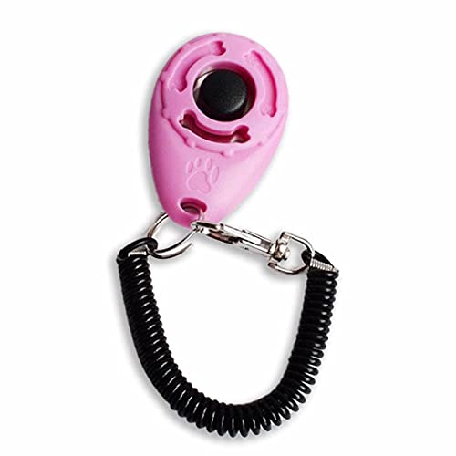 MONKIMAU Klicker Hund Katze - Training für Hunde und Katzen Hundetraining (pink) von MONKIMAU