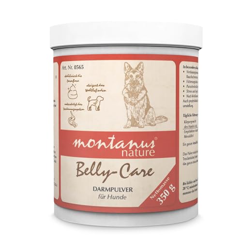 montanus Nature Belly-Care, Darmpulver für Hunde, unterstützt das Verdauungssystem, bei Verdauungsstörungen (350 g Dose) von MONTANUS