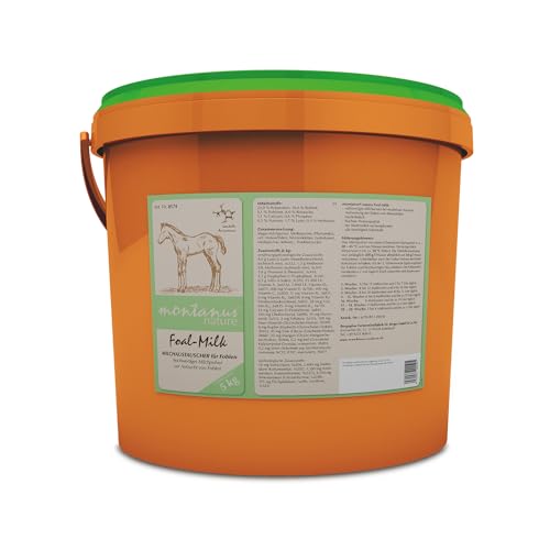 montanus Nature Foal-Milk, Fohlenmilch, Milchpulver für Pferde, Aufzucht, Milchaustauscher für Fohlen, Stutenmilchersatz (5 kg Eimer) von MONTANUS