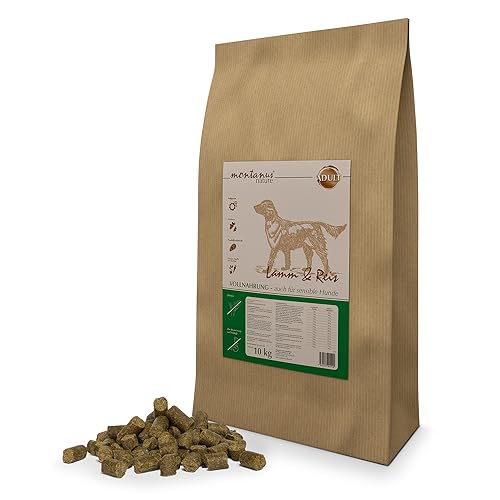 montanus Nature Lamm & Reis, Hundefutter, Trockenfutter für Hunde mit sensibler Verdauung (10 kg) von MONTANUS