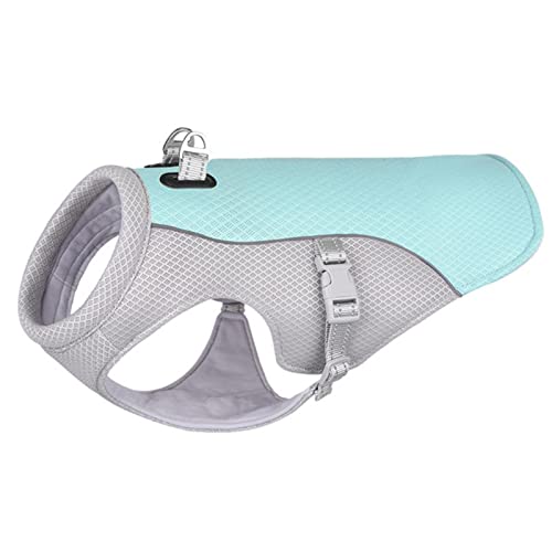 MOOCO MORNING Ice Cooling Dog Vest Sommer Mesh Clothes for Small Medium Large Dogs Outdoor Pet Cool Down Jackets Atmungsaktive Big Dog Harness von MOOCO MORNING