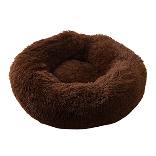 MOOCO MORNING Luxuriöses Hundebett, rund, lang, Plüsch, für kleine, mittelgroße und große Hunde, waschbar, Welpen, Katzenbett, Matte, Winter, warm, Haustierhütte in 20 Farben von MOOCO MORNING