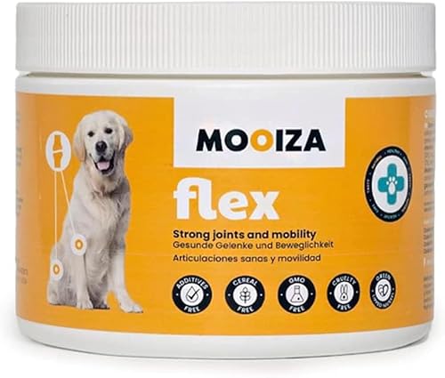 MOOIZA Flex Nahrungsergänzung mit Kollagen, GLucosamin, Chondroitin für Hunde. Ideal bei Gelenkprobleme Hund. Hundekekse mit MSM, Kurkuma, Hagebutte, Glucosamin und Chondroitin. von MOOIZA