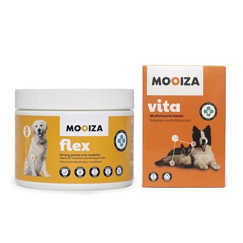 MOOIZA Flex Plus - Gelenktabletten für Hunde als Leckerli + Multivitamin-Komplex für Gelenke und Knochen - Nahrungsergänzungsmittel für Hunde (und Katzen) mit Glucosamin Chondroitin Flex Plus von MOOIZA