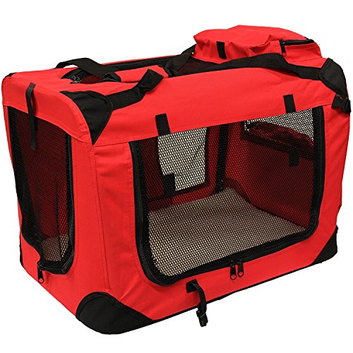 MOOL Transportbox für Haustiere, leicht, Stoff, mit Fleece-Matte und Futtertasche von MOOL