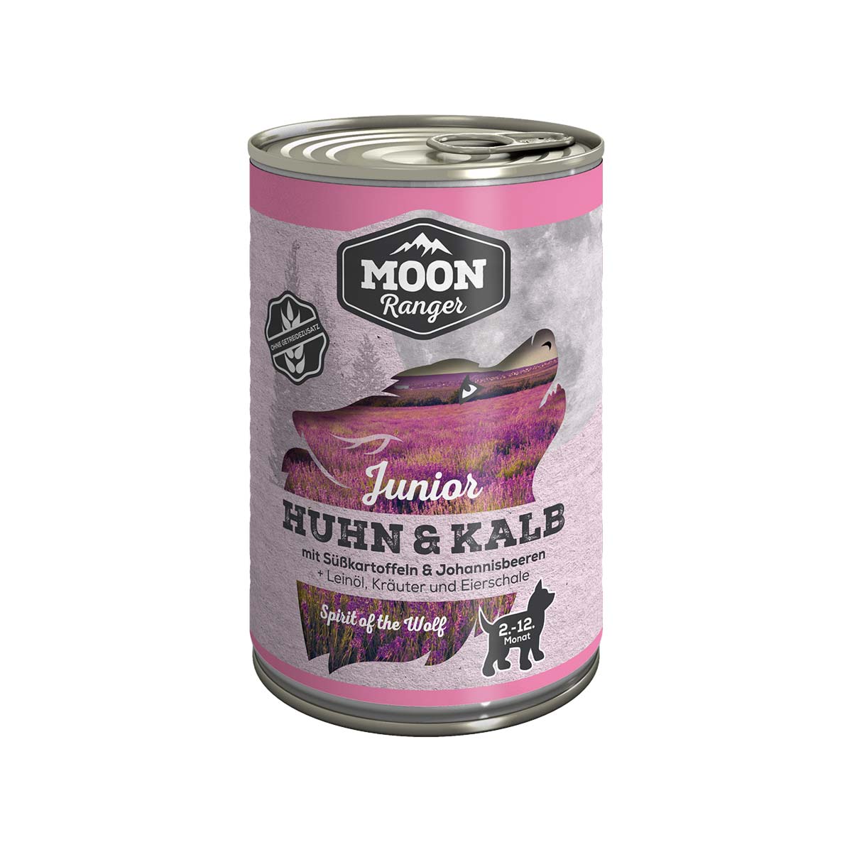 MOON Ranger Junior Huhn & Kalb mit Süßkartoffeln & Johannisbeeren 12x400g von MOON RANGER