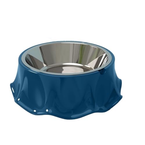 1 x Futternapf für Katzen, geneigter Futternapf für Kätzchen, Welpen, Edelstahl, für Katzen (blau) von MORENTSU