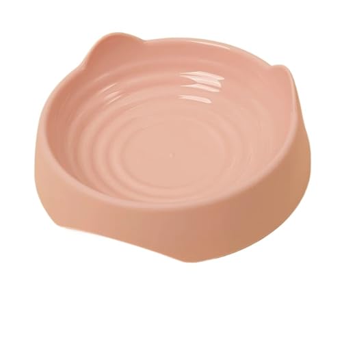 Süßer Futternapf für Katzen, Ohrenform, aus langlebigem Kunststoff, stehend, mit Gewinde, für Hunde und Katzen, Zubehör (Rosa, groß) von MORENTSU