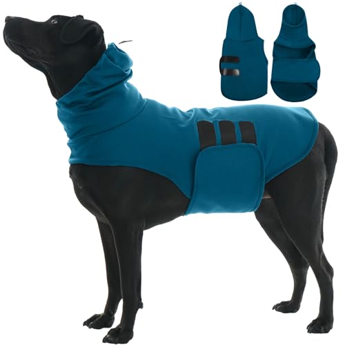 Angstshirt für große Hunde, Größe XL, verstellbare Brust, Kapuze und Ohrenschutz, Labrador, weich, leicht, beruhigendes Shirt für Blitzstürme, Trennung, allein zu Hause, Blau Angstshirt für große Hunde, Größe XL, verstellbare Brust, Kapuze und Ohrenschutz, Labrador, weich, leicht, beruhigendes Shirt für Blitzstürme, Trennung, allein zu Hause, Blau von MORVIGIVE