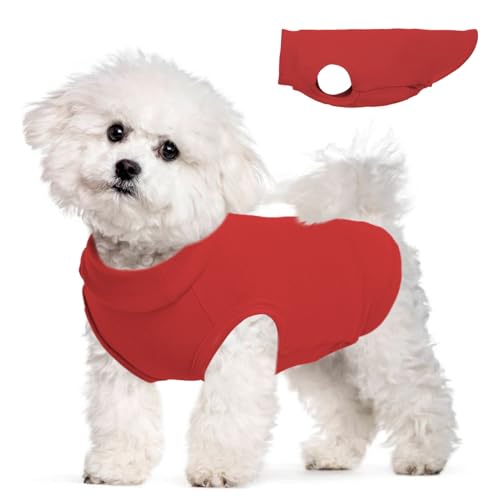 Fleece Weste für Hunde Rot S Warm und Dehnbar Sweatshirt Leichter Pullover Jacke für kleine Hunde Pullover Design Chihuahua Kleidung Papillon Pomeranian Fleece Weste für Hunde Rot S Warm und Dehnbar Sweatshirt Leichter Pullover Jacke für kleine Hunde Pullover Design Chihuahua Kleidung Papillon Pomeranian von MORVIGIVE