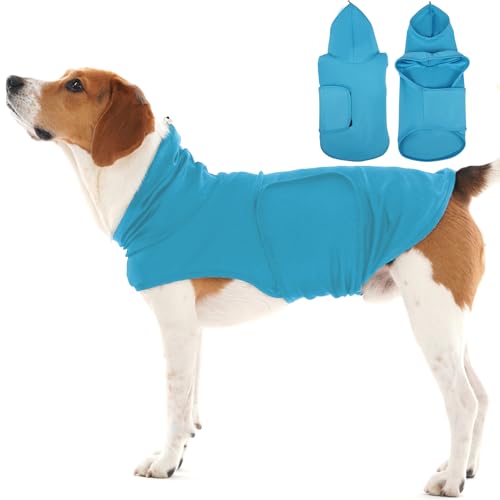 Großes Trennungsangst-Shirt für mittelgroße Hunde, leichtes Feuerwerk, beruhigende Weste, umhüllt Ohren, Beagles-Angstlinderung für Party, Feier, Sound, Blau Großes Trennungsangst-Shirt für mittelgroße Hunde, leichtes Feuerwerk, beruhigende Weste, umhüllt Ohren, Beagles-Angstlinderung für Party, Feier, Sound, Blau von MORVIGIVE
