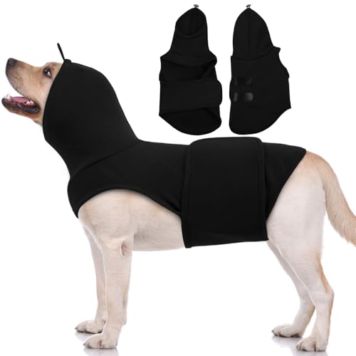 Hunde-Angstjacke, Ohrenschutz, beruhigender Mantel, verstellbarer Kordelzug an Brust und Kapuze, Labrador-Mantel für Blitz, Feuerwerk, Trennung, alle Jahreszeiten, atmungsaktiv, beruhigende Jacke, Hunde-Angstjacke, Ohrenschutz, beruhigender Mantel, verstellbarer Kordelzug an Brust und Kapuze, Labrador-Mantel für Blitz, Feuerwerk, Trennung, alle Jahreszeiten, atmungsaktiv, beruhigende Jacke, von MORVIGIVE