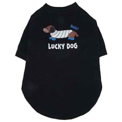 Hunde-Shirt, Hunde-T-Shirts für kleine Hunde, Welpen-Hunde-Shirt, T-Shirt mit Haustierdruck, Größe XS, mit Ärmeln, atmungsaktiv, leicht, weich, maschinenwaschbar, Schwarz, Größe XS Hunde-Shirt, Hunde-T-Shirts für kleine Hunde, Welpen-Hunde-Shirt, T-Shirt mit Haustierdruck, Größe XS, mit Ärmeln, atmungsaktiv, leicht, weich, maschinenwaschbar, Schwarz, Größe XS von MORVIGIVE