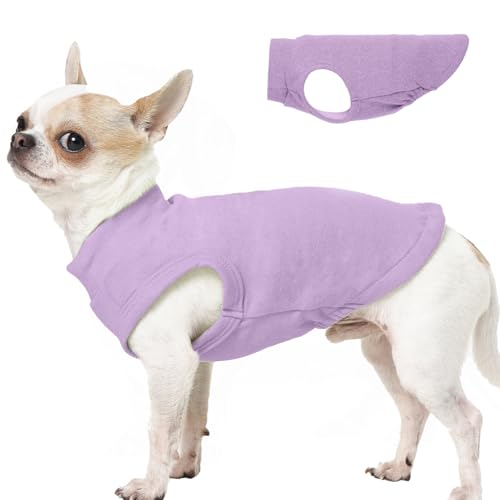 Hundepullover aus Fleece, Violett, XS, dehnbar, ärmellos, warm, leicht, Pullover-Design für Welpen, Chihuahua, Herbst/Winter, Outdoor-Kleidung Hundepullover aus Fleece, Violett, XS, dehnbar, ärmellos, warm, leicht, Pullover-Design für Welpen, Chihuahua, Herbst/Winter, Outdoor-Kleidung von MORVIGIVE