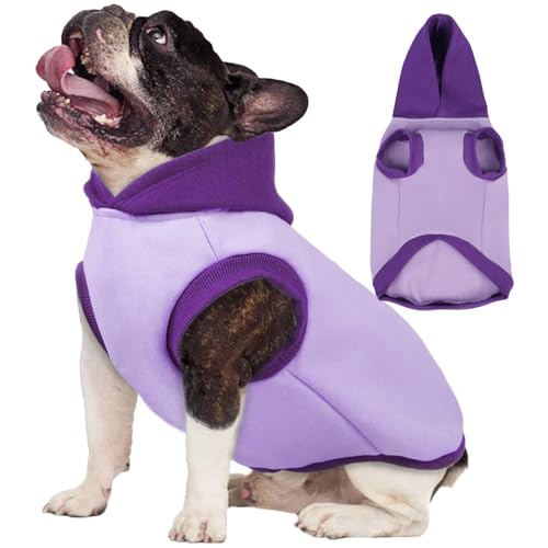 Kapuzenpullover für Hunde, Größe L, ärmellos, leicht, für freie Bewegung, für Herbst und Winter, mit Loch für die Leine, für den täglichen Gebrauch und auf Reisen, hält warm von MORVIGIVE
