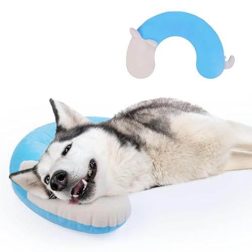 MORVIGIVE Haustierkissen, Hunde-Nackenkissen, Hundekissen für mittelgroße Hunde, beruhigendes Kissen für Hunde, weiches Katzenkissen, verbessert die Entlastung, maschinenwaschbar, U-förmiges MORVIGIVE Haustierkissen, Hunde-Nackenkissen, Hundekissen für mittelgroße Hunde, beruhigendes Kissen für Hunde, weiches Katzenkissen, verbessert die Entlastung, maschinenwaschbar, U-förmiges von MORVIGIVE
