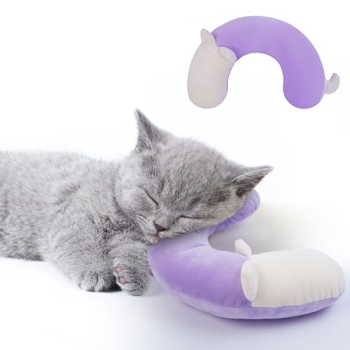 MORVIGIVE Hundekissen, Haustier-Katzenkissen, Hundekissen für kleine Hunde, Nackenkissen, weiches Kätzchen-Kissen, maschinenwaschbar, U-förmiges Kissen, Gelenkentlastung, Schlafverbesserung für MORVIGIVE Hundekissen, Haustier-Katzenkissen, Hundekissen für kleine Hunde, Nackenkissen, weiches Kätzchen-Kissen, maschinenwaschbar, U-förmiges Kissen, Gelenkentlastung, Schlafverbesserung für von MORVIGIVE