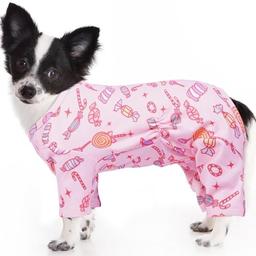 Schlafanzug für kleine Hunde, langärmelig, niedlicher Druck, weich und bequem für empfindliche Haut, verhindert Lecken und Kratzen, für den täglichen Gebrauch, hält warm, Geburtstage, Partys, Rosa Schlafanzug für kleine Hunde, langärmelig, niedlicher Druck, weich und bequem für empfindliche Haut, verhindert Lecken und Kratzen, für den täglichen Gebrauch, hält warm, Geburtstage, Partys, Rosa von MORVIGIVE