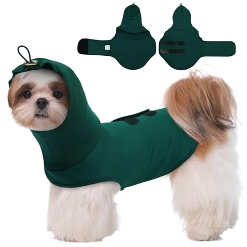 Sicherheitsjacke für Hunde, angstlindernde Weste mit Kapuze, beruhigende Weste für kleine Hunde, umhüllt Kopf und Ohren, verstellbarer Kordelzug an Brust und Kapuze, atmungsaktiv für alle Sicherheitsjacke für Hunde, angstlindernde Weste mit Kapuze, beruhigende Weste für kleine Hunde, umhüllt Kopf und Ohren, verstellbarer Kordelzug an Brust und Kapuze, atmungsaktiv für alle von MORVIGIVE