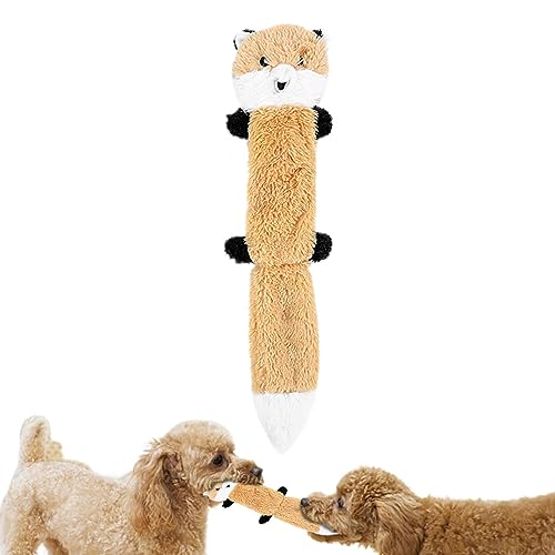 MOTHAF Quietschspielzeug für Hunde - Beißspielzeug Waschbär-Plüsch mit Knisterpapier | Weiches und vielseitiges Hundekauspielzeug mit Quietschgeräusch für Katzen und Kaninchen von MOTHAF