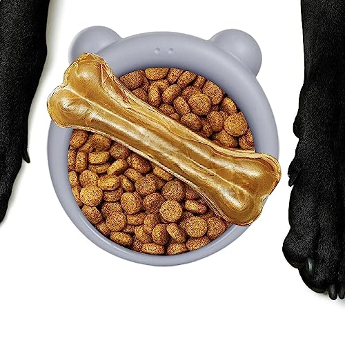 Slow Feeder Katzennapf | Langsam fressende Hundenapf | Runde Futterplatte mit Futtermatte, Silikon-Leckkissen für Hunde, Trainingshilfen für die Verdauung von Welpen Mothaf von MOTHAF