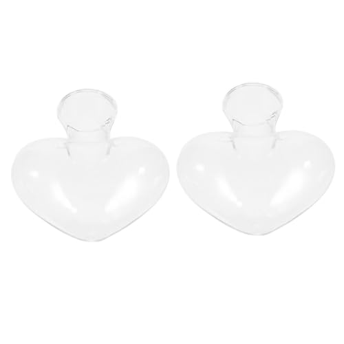 MOTHNUR 2 Stück Herzförmige Glasvase Hydroponische Pflanzgefäße Klarglas Blumenvase für Tischdeko Wohnzimmer Büro MOTHNUR 2 Stück Herzförmige Glasvase Hydroponische Pflanzgefäße Klarglas Blumenvase für Tischdeko Wohnzimmer Büro von MOTHNUR