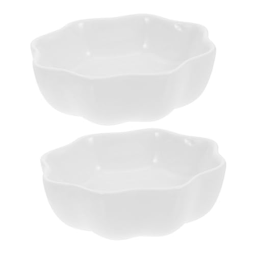 MOTHNUR 2 Stück Keramik Hamster Futternapf Waschbare Nagetier Schale Anti Biss Futterschale Zwerghamster Futter Wassernapf aus Premium Keramik von MOTHNUR