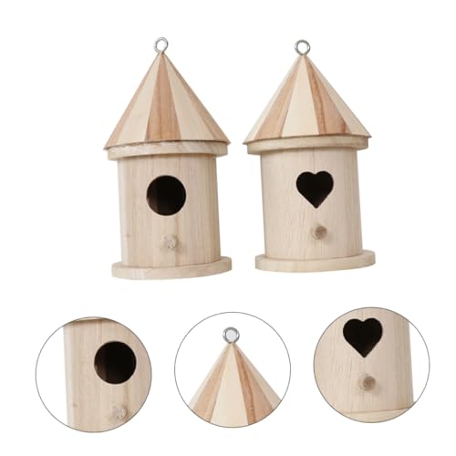 MOTHNUR 2 Stück Kreative DIY Holz Vogelnistkästen zum Bemalen Leichtes Dekoratives Vogelhaus mit Herz und Rundtür Wetterfestes Nistkasten Dekor für Garten und Balkon MOTHNUR 2 Stück Kreative DIY Holz Vogelnistkästen zum Bemalen Leichtes Dekoratives Vogelhaus mit Herz und Rundtür Wetterfestes Nistkasten Dekor für Garten und Balkon von MOTHNUR