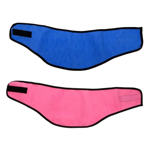 MOTHNUR 2 Stück Teiliges Haustier Kühlhalstuch Atmungsaktiver Hundekühlschal mit Kühlfunktion Leichtes Schnelltrocknendes EIS Hundetuch für Outdoor Training und Blau Rosa von MOTHNUR