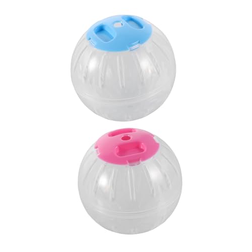 MOTHNUR 2 Stück Transparente Hamster laufkugel Geräuscharmer Silent Technologie Leicht zu Reinigendes Kunststoff laufrad Geräumig für Kleine Haustiere Wie Hamster und Chinchillas für von MOTHNUR