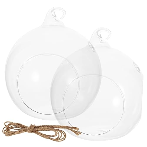 MOTHNUR 2 Stück Transparentes Hängendes Terrarium Dekorative Glasvase für Luftpflanzen DIY Landschaft für Wohnzimmer und Kreative Wohnraumgestaltung MOTHNUR 2 Stück Transparentes Hängendes Terrarium Dekorative Glasvase für Luftpflanzen DIY Landschaft für Wohnzimmer und Kreative Wohnraumgestaltung von MOTHNUR