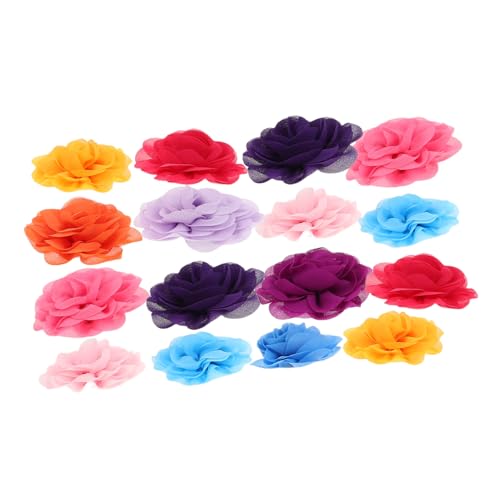 MOTHNUR 20 Stück Teiliges Chiffon Blumen Halsband für Haustiere Weiche Leichte Blüten Haarschleifen Hundehalsband Anhänger Geeignet für Katzen Hunde und Festliche Anlässe von MOTHNUR